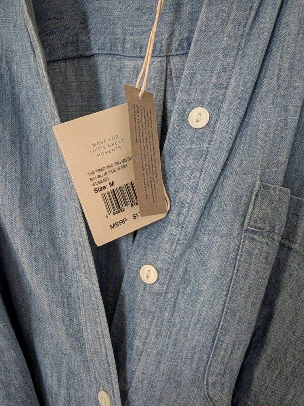 Faherty - Tried & True Chambray Midi Shirtdress - Blue Tide Wash, M - Picture 3 of 5